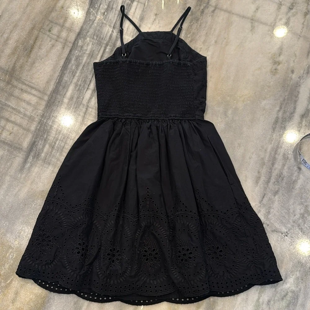 Abercrombie & fitch XS fit and flare halter mini dress cotton eyelet - Picture 11 of 16